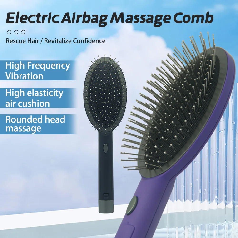 Жените изключителни електрически въздушна възглавница въздушна възглавница масаж гребен дълга коса къдрене инструмент домакинство пухкав гребен