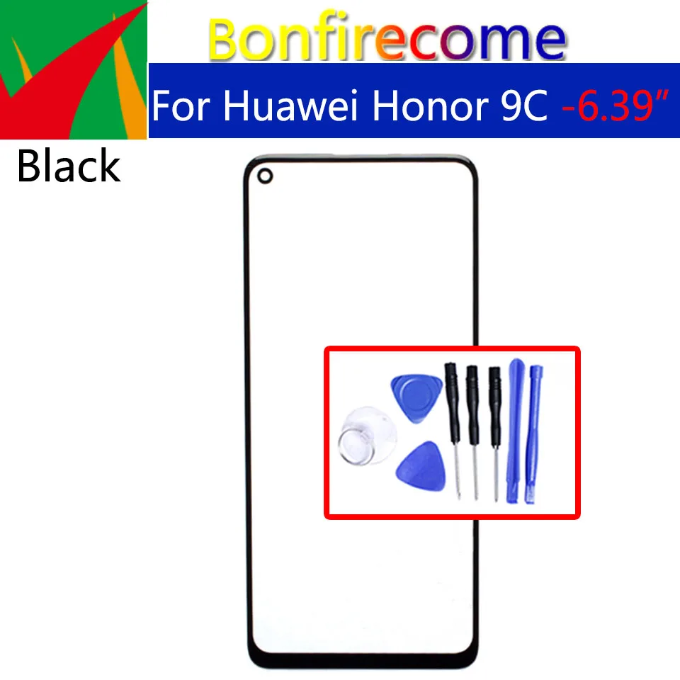 За Huawei Honor 9C AKA-L29 сензорен екран LCD преден външен екран стъклен обектив подмяна
