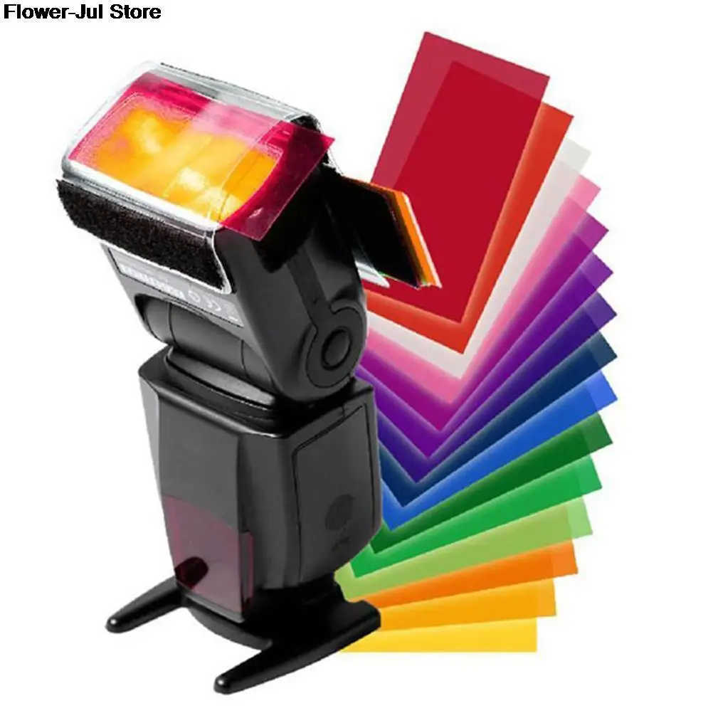 За Yongnuo цвят гел филтър светкавица дифузьор мека кутия 12 комплекта цветове студио флаш камера дифузьор