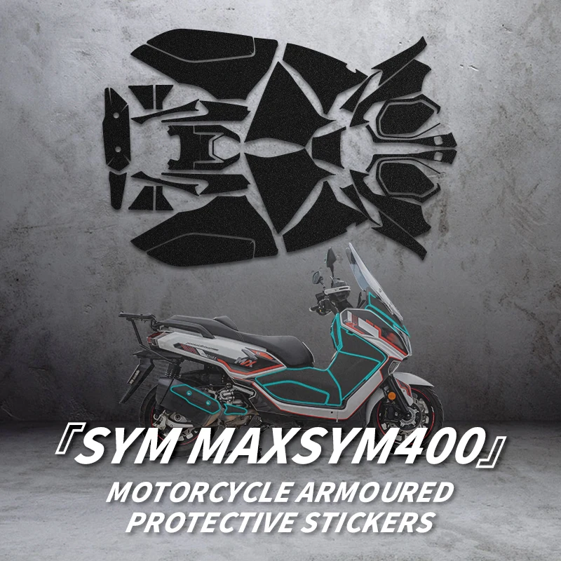 Използва се за SYM MAXSYM400 мотоциклет бронирани защитни мотоциклет стикер аксесоари черен цвят тяло пластмасови части ваденки