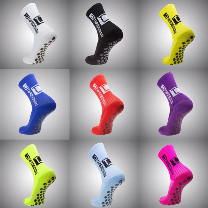 кръгла приплъзване сцепление всмукване силиконови футбол tapedesign чаша чорапи анти футбол чорапи спортни мъже жени бейзбол ръгби чорап