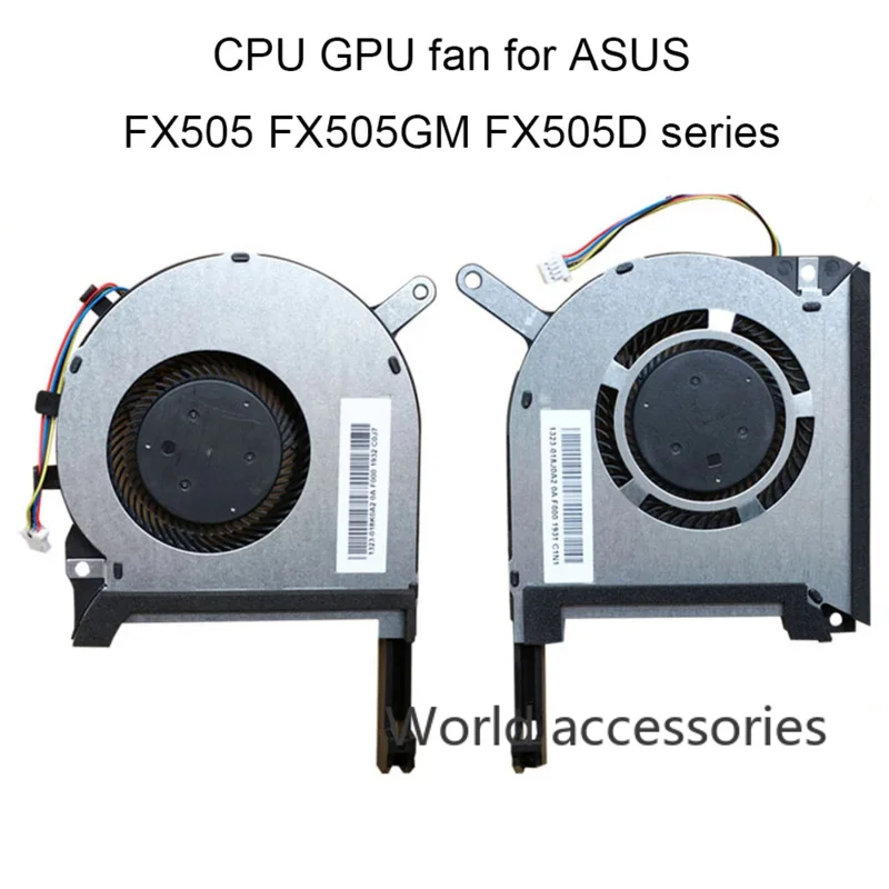 Лаптоп CPU GPU охлаждащи вентилатори за ASUS Rog Strix FX505 FX505G FX505GE FX505D TUF Вентилатори за охладители за компютри 13NR00S0M11111 2011