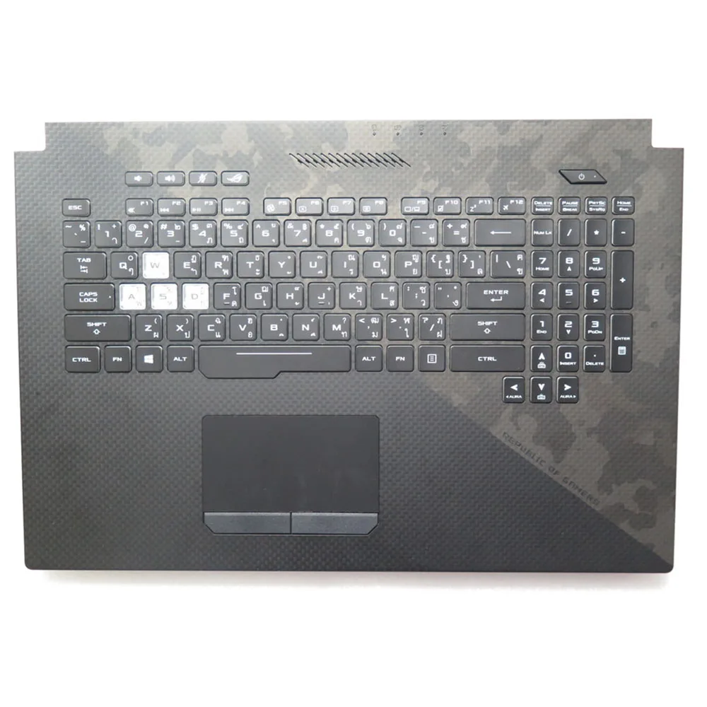 Лаптоп PalmRest&SP/LA/PO/TI/IT/SL клавиатура за ASUS GL704 GL704GM GL704GV GL704GW черен горен калъф с подсветка черна клавиатура