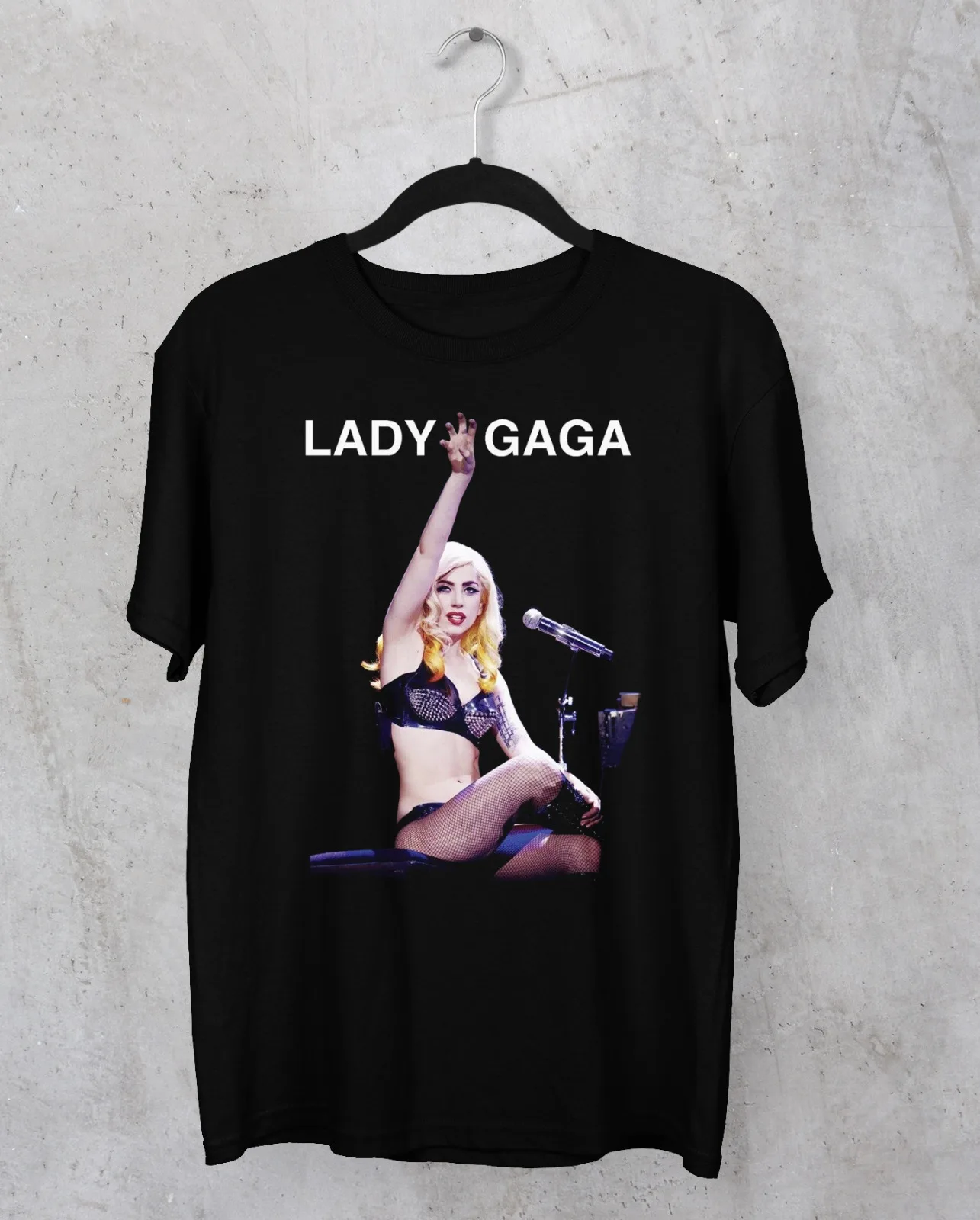 Лейди Гага на концерт Тениска черна Cotton Unisex S-5Xl 1F924