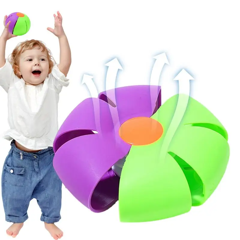Летяща топка играчка плоска с цветни светлини еластична стъпка върху топката еластична стъпка върху топката летяща топка детски подскачащи играчки