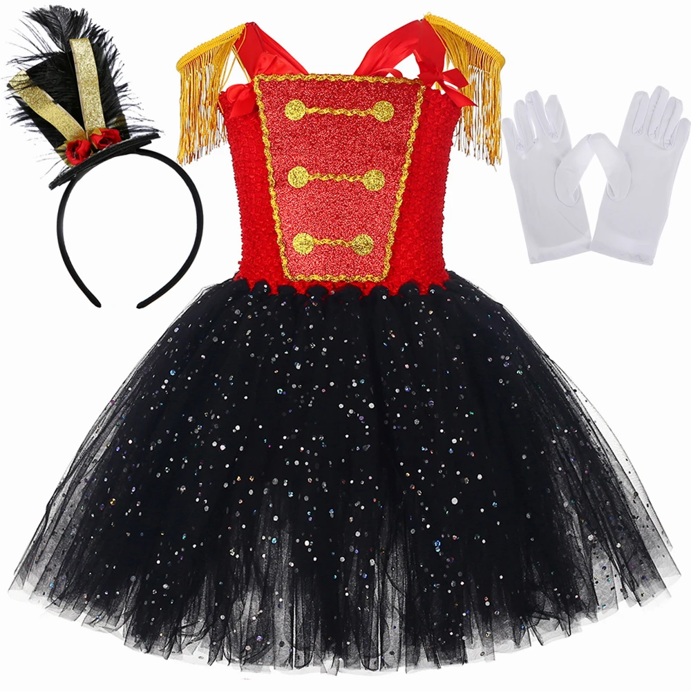 Лешникотрошачката войник момичета костюми деца Хелоуин Коледа пачка рокля момиче цирк Ringmaster косплей рокли за рожден ден