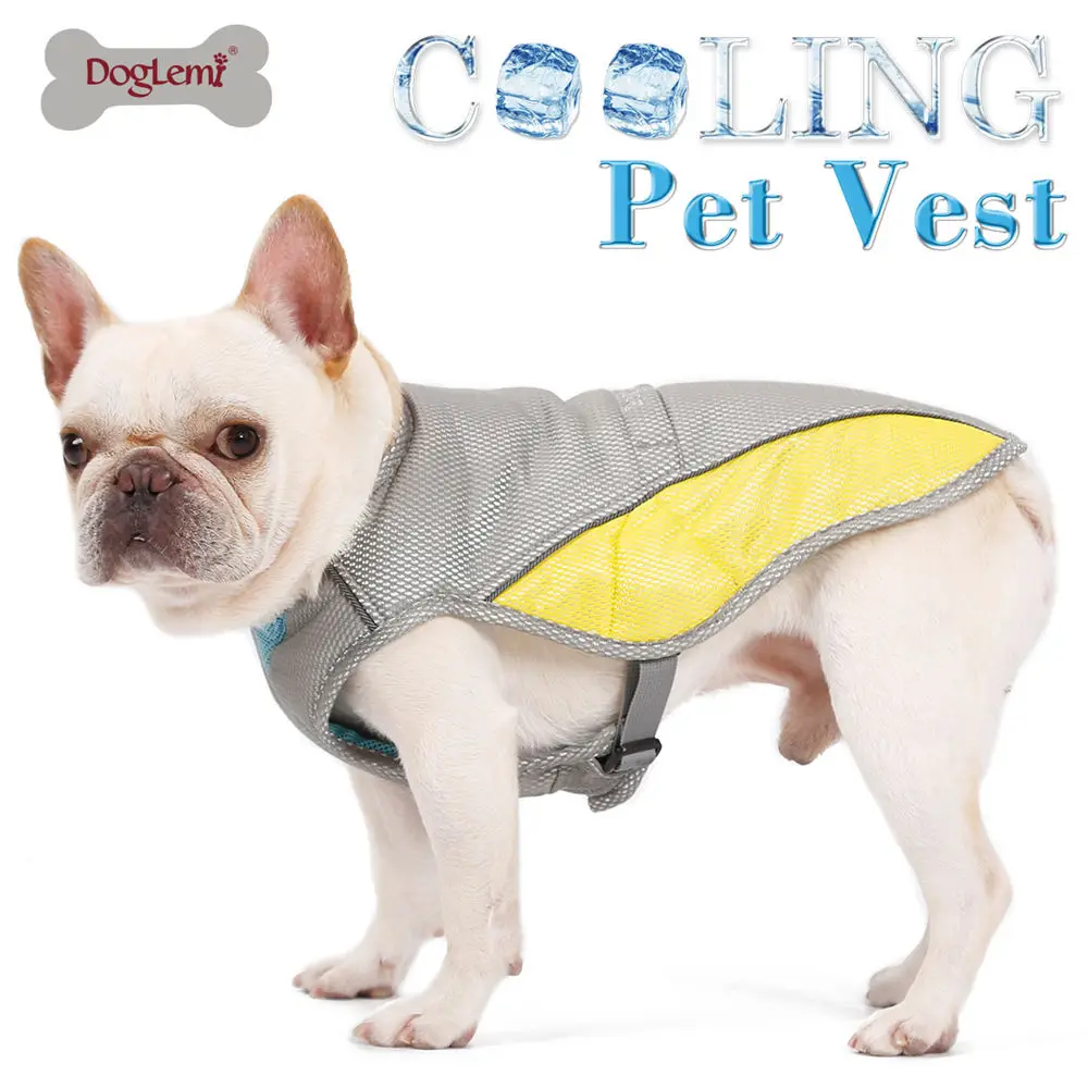 Лято куче охлаждане жилетка яке палто дишаща Cool Дрехи за френски булдог домашен любимец отразяващи дрехи ropa para perro grande