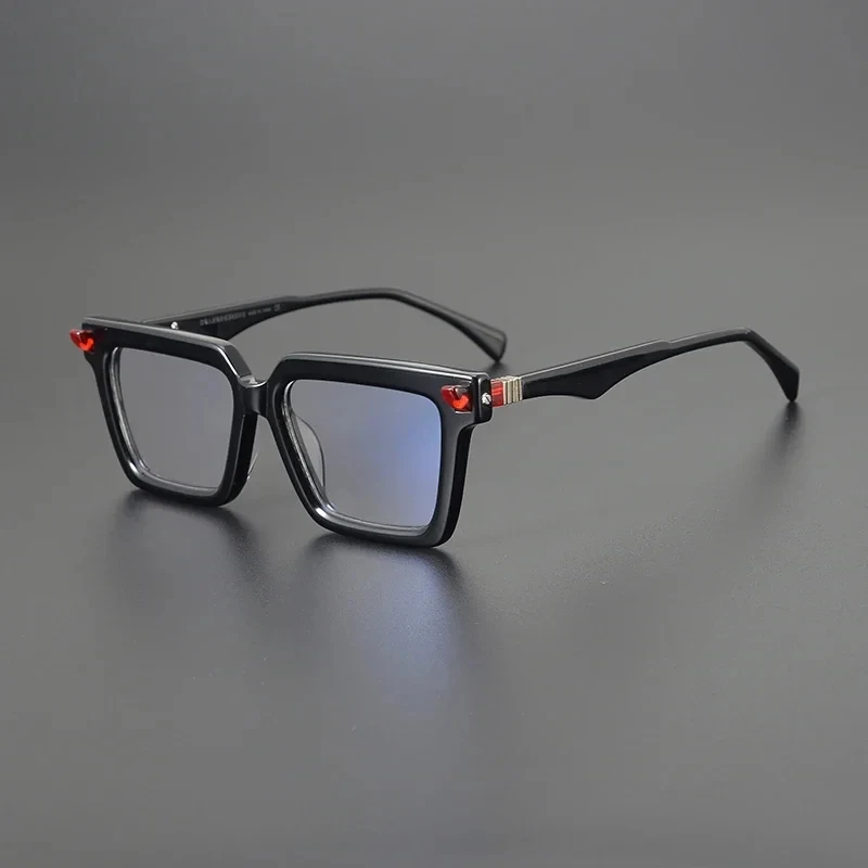 немски моден квадрат с най-високо качество Мъже и жени ацетатни очила Чиста ръчна изработка Личностна оптична рецепта Маркови очила