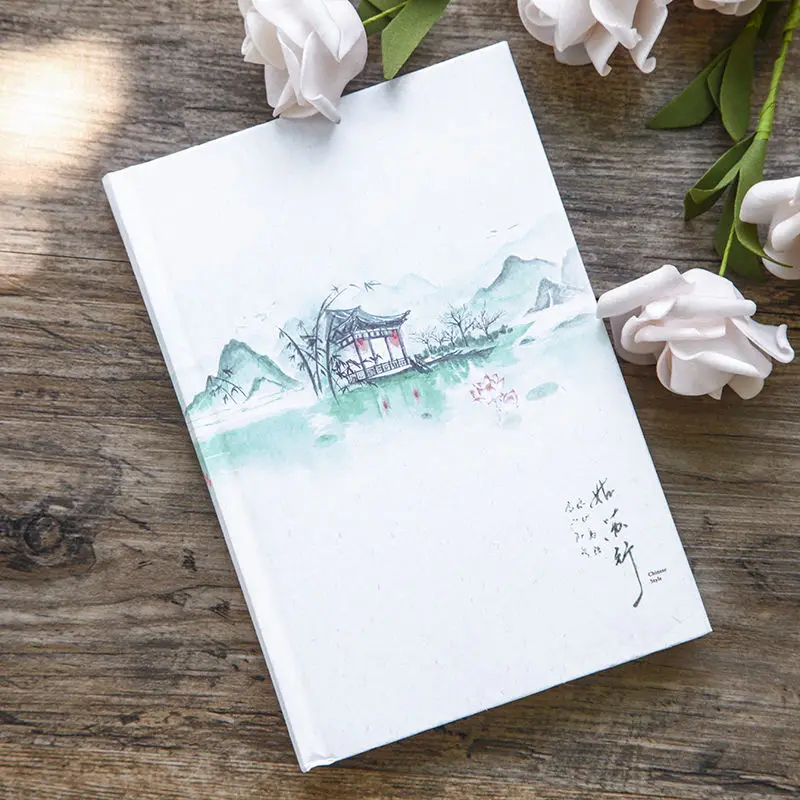 Нов цвят вътре в страницата бележник китайски стил творчески дневник с твърди корици книги седмичен наръчник за планиране Скрапбук красив подарък