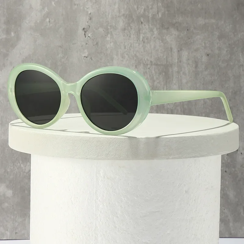 Нови овални слънчеви очила Европейски и американски моден дизайн Очила Дамски слънцезащитни ветроупорни слънчеви очила за пътуване Uv400