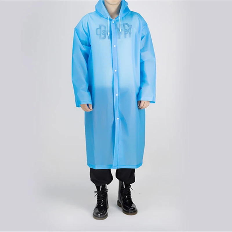 Околна среда жени дъждобран мъже син дъжд дрехи покритие качулка пончо мотоциклет дъждобран възрастен ясно преносим дъждобран