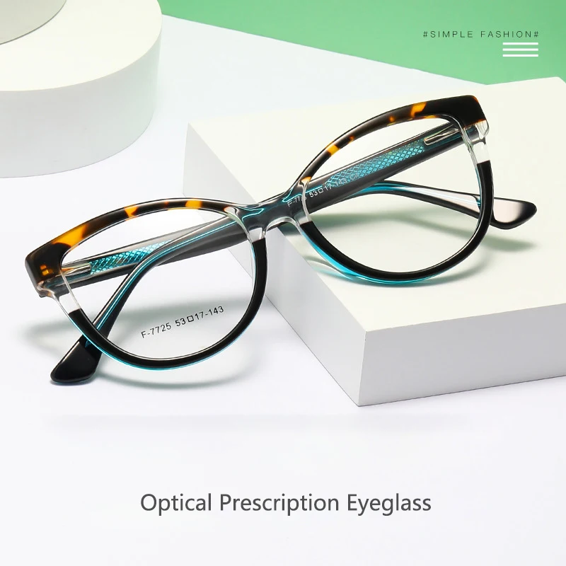 Оптични диоптрични очила Нова мода Ретро кръгли очила Ултра лек ацетатен спектакъл Оптични рамки за рецепта Жена