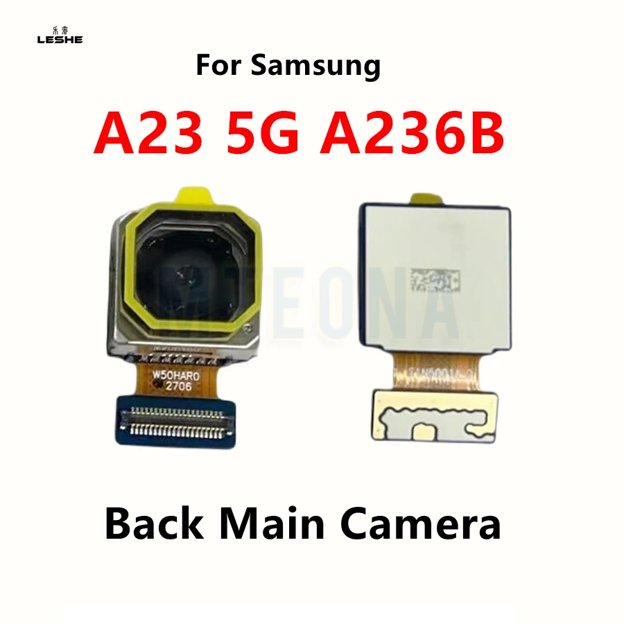 Оригинален заден заден кабел за камера за Samsung A23 5G A236 AM-A236B A236U Основни части за ремонт на модули за големи камери
