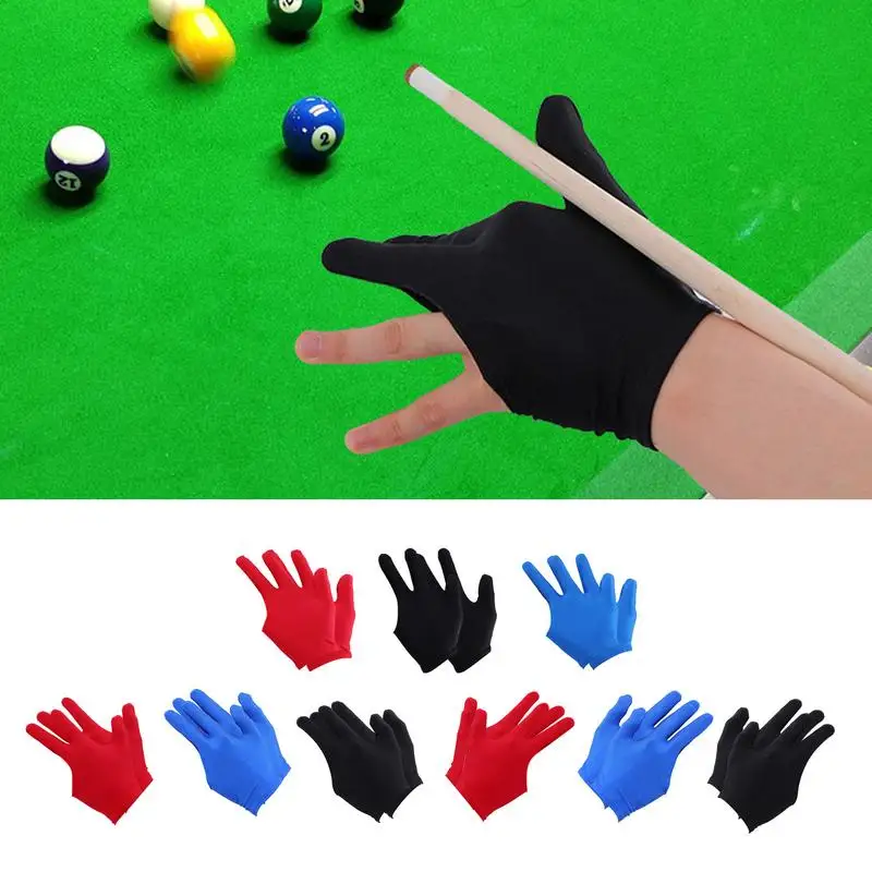 Отворен пръст билярд басейн ръкавици еластичен спандекс снукър басейн ръкавици преносими леки за многократна употреба обучение билярд консумативи