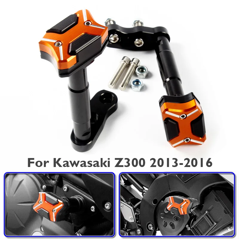 Плъзгачи за рамка на мотоциклет Протектор ляв и десен предпазител за защита от сблъсък за Kawasaki Z300 2013 2014 2015 2016
