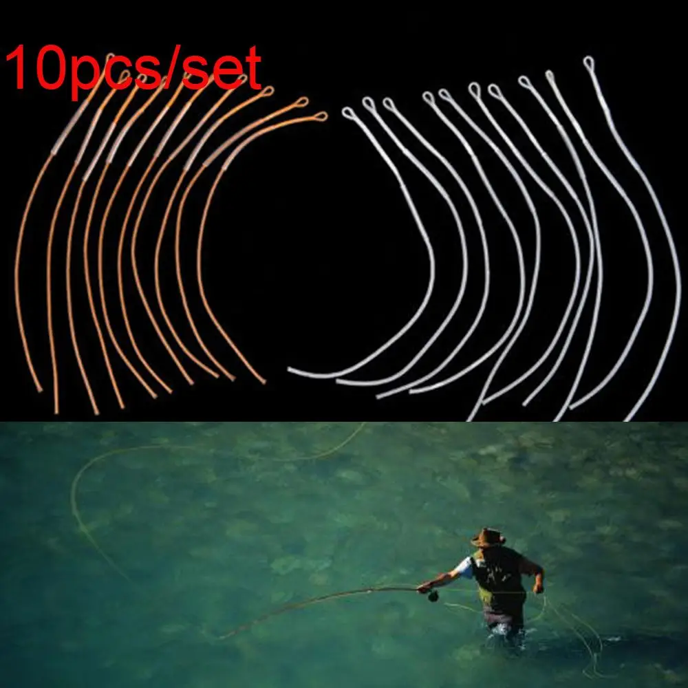 Практичен Tackle Wire High Strength Loop Connector Fly Fishing Плетен Line Тегло Напред Плаващ лидер Loops