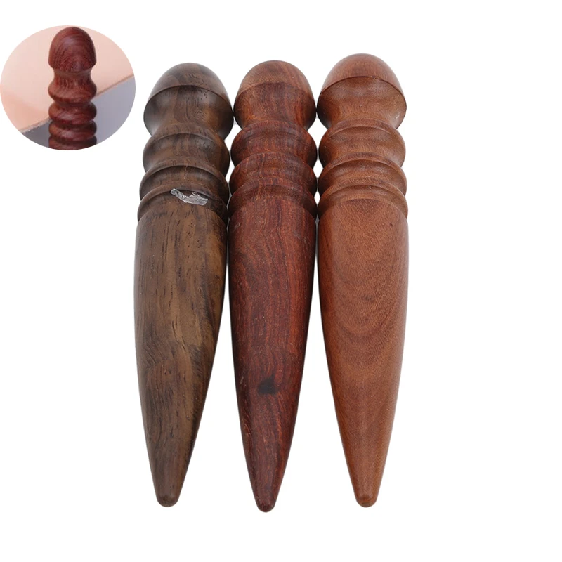 Практичен инструмент за полиране Сандалово дърво DIY Ръчно изработени кожени инструменти Кожен ръб Burnisher Wood Polishing Stick