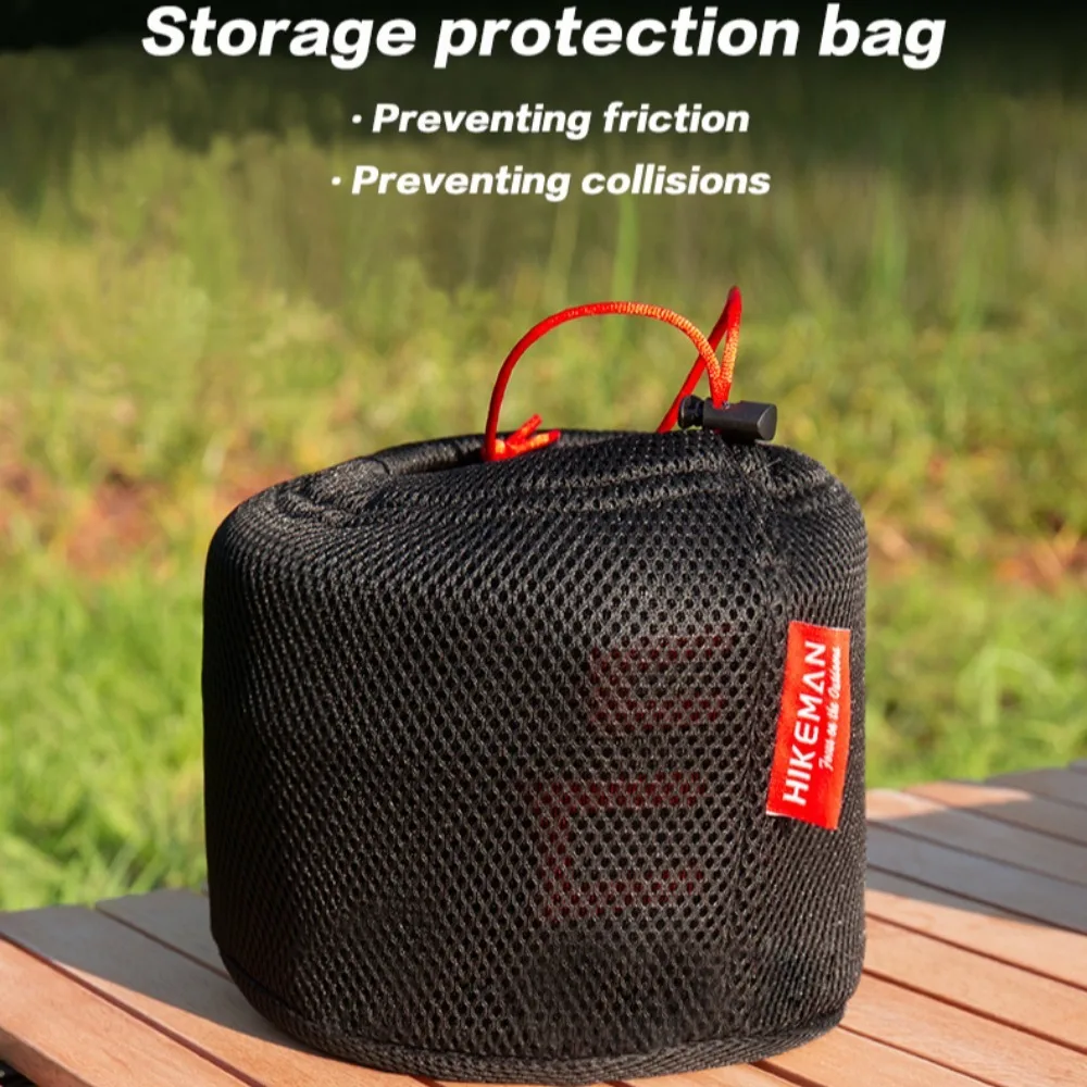 Преносим комплект чанта за съхранение на саксии Ултра лека мрежа плат прибори за хранене чанта дишаща шнур ключалката пакет устата чанта на открито
