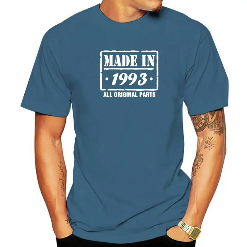 Произведено през 1993 г. 28-ми рожден ден Забавни Унисекс графична мода Нови памучни тениски с къс ръкав Тениска с о-образно деколте Harajuku