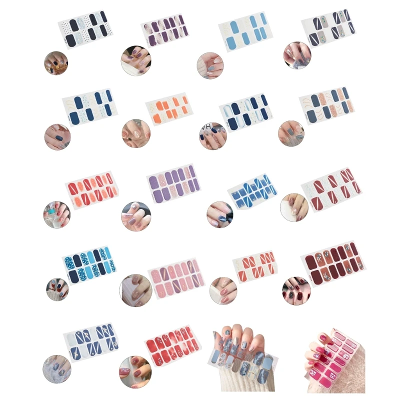 Пълно покритие стикери за нокти люспи стикери за нокти самозалепващи творчески ленти за нокти обвива декорация DIY стикери за маникюр