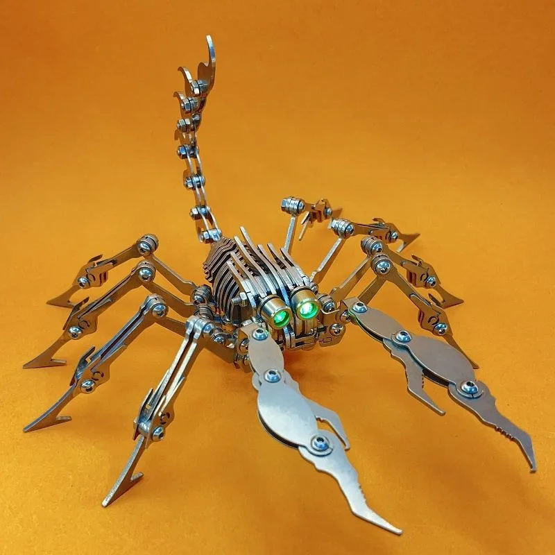  пънк, механичен скорпион, пъзел пъзел, модели на насекоми, силно трудно изгаряне на мозъка DIY, метален 3D пъзел