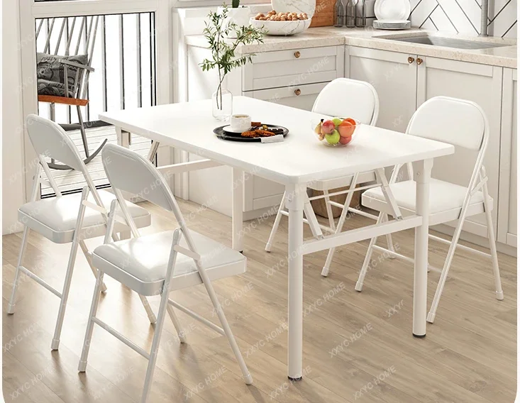 Сгъваема домакинска минималистична стая под наем Преносима проста маса за хранене Малък апартамент Правоъгълна маса за хранене