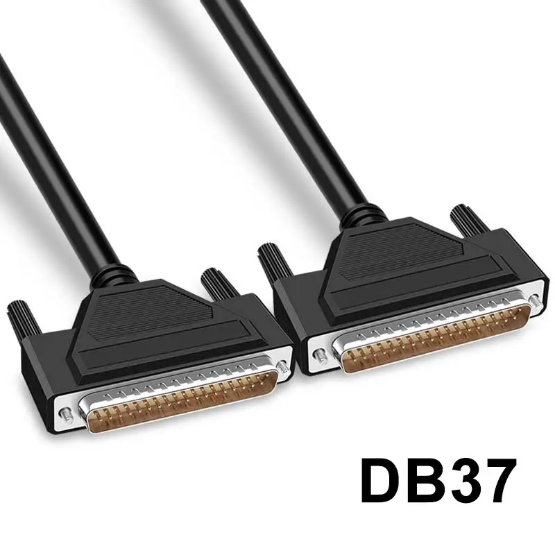Удължителен кабел DB37 Мъжки към мъжки към женски 2 ред 37 пинов кабел за данни db37 Високоскоростна екранирана телена линия за компютърен моден скенер