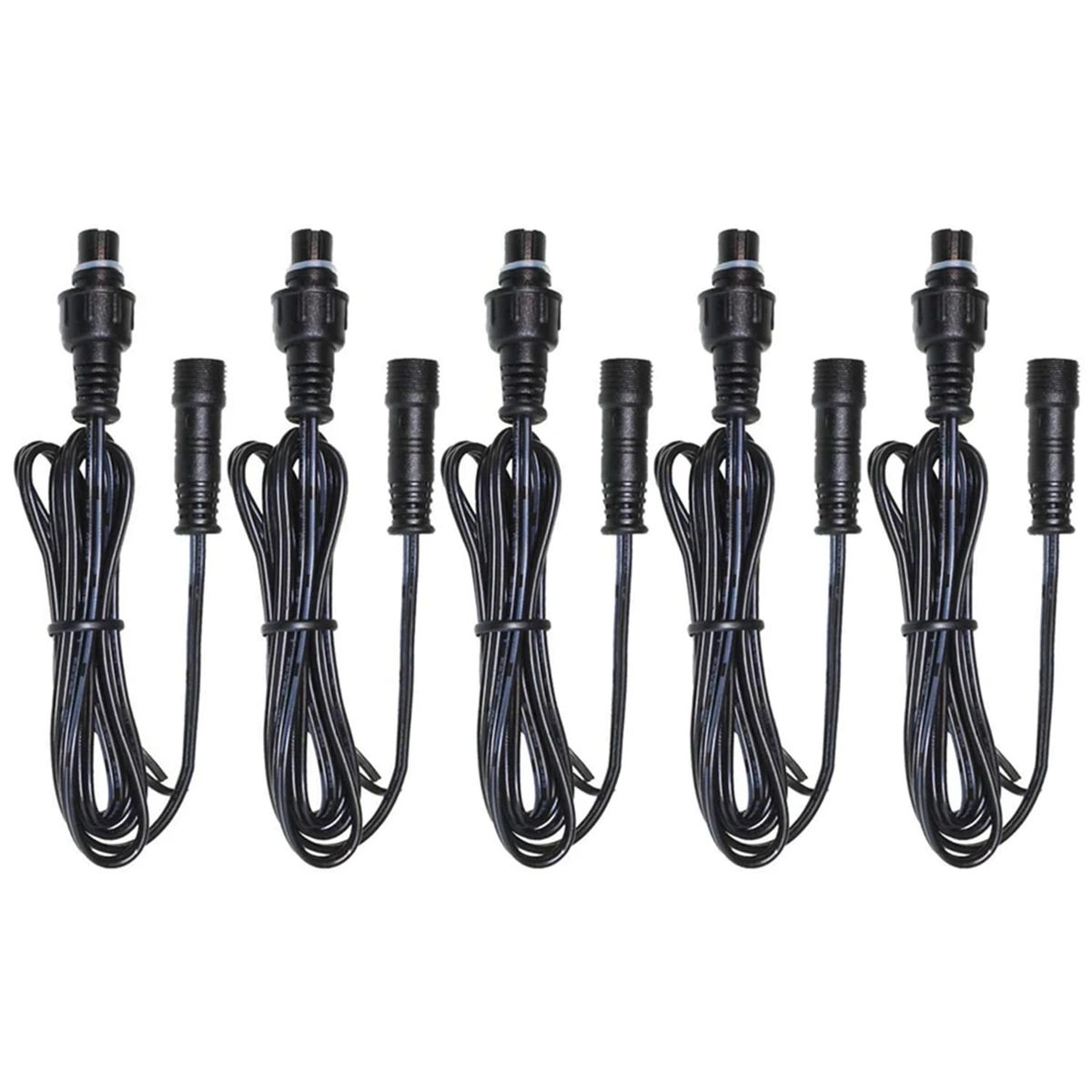  удължителен кабел черен външен 3.3 фута кабел с мъжки и женски конектори 1Meter / PCS 5Pack за SMY LED палубни светлини-UL изброени