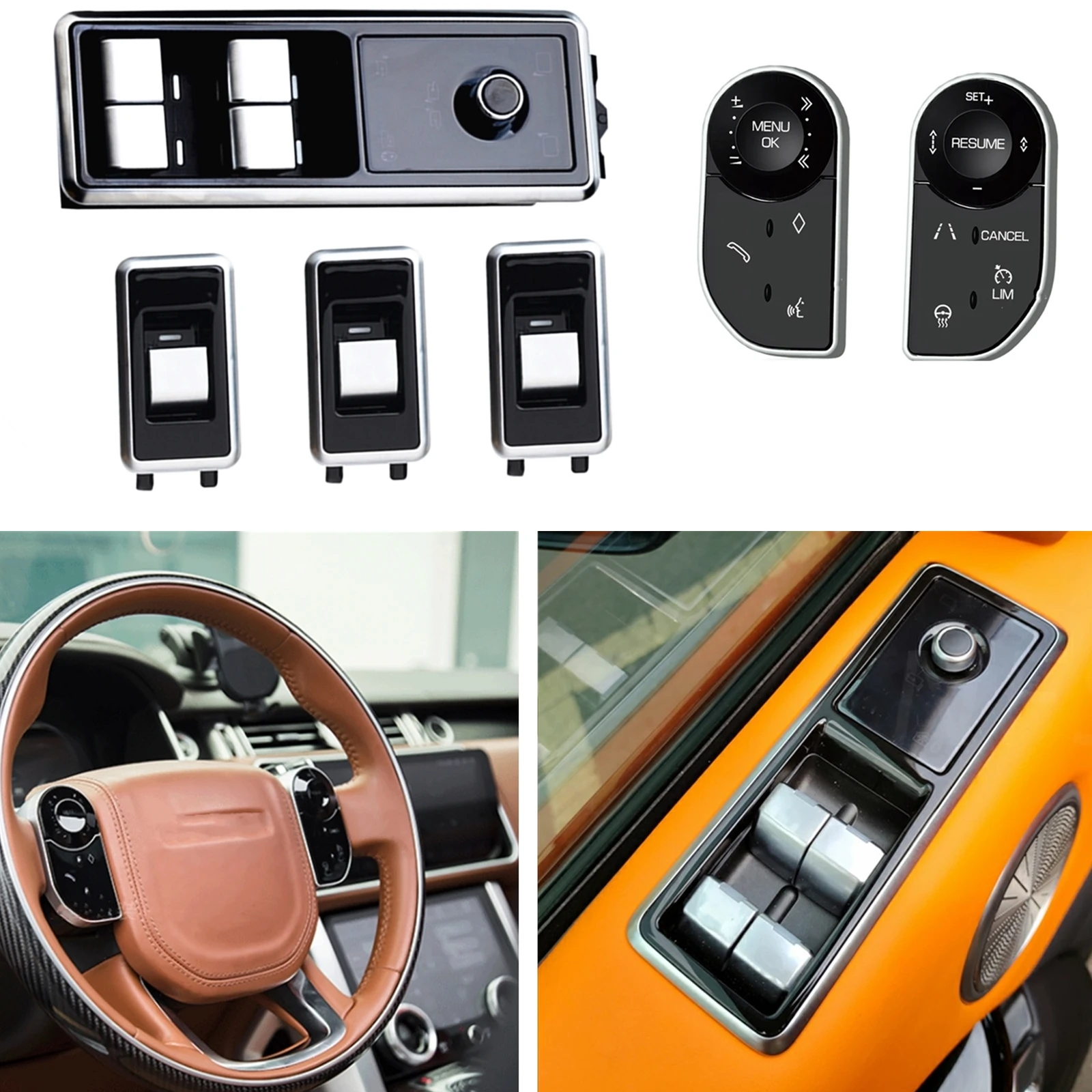 Управление на прозорци за кола Цифров превключвател Комплект за преоборудване Копче за бутони за Land Rover Range Rover L405 2013-2017 Sport L494 Discovery 5 L462
