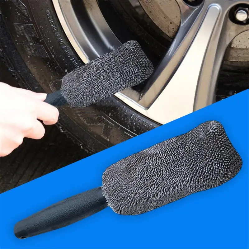 Четка за почистване на автомобили с дълга дръжка Четка за гуми Четка за джанти на колела Кола багажник Инструмент за почистване на автомобили Инструмент за детайлиране Аксесоари за автоматично почистване