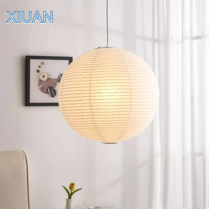 японски стил сфери кръгла топка висулка лампи LED E27 хартия висящи светлина за спалня хол ресторант кафене декор