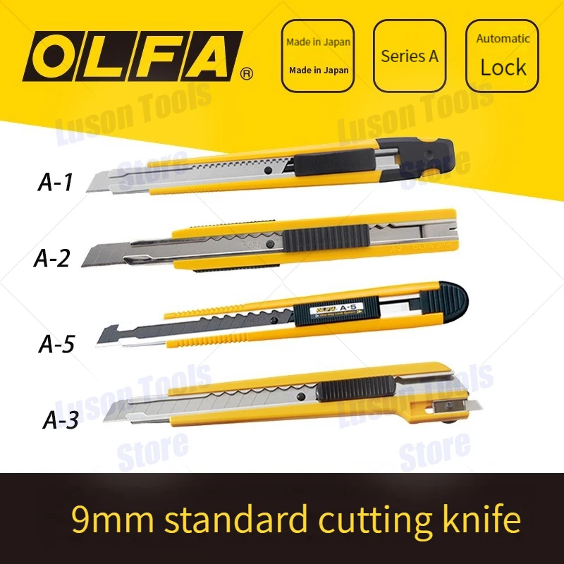 Японският оригинален многомоделен нож OLFA A-1/A-2/A-3/A-5, 9mm малко острие, използван за студенти по изкуства за заточване на химикалки, телескопични държачи за инструменти и специални ножове за гравиране на ножове и залепване на филми.