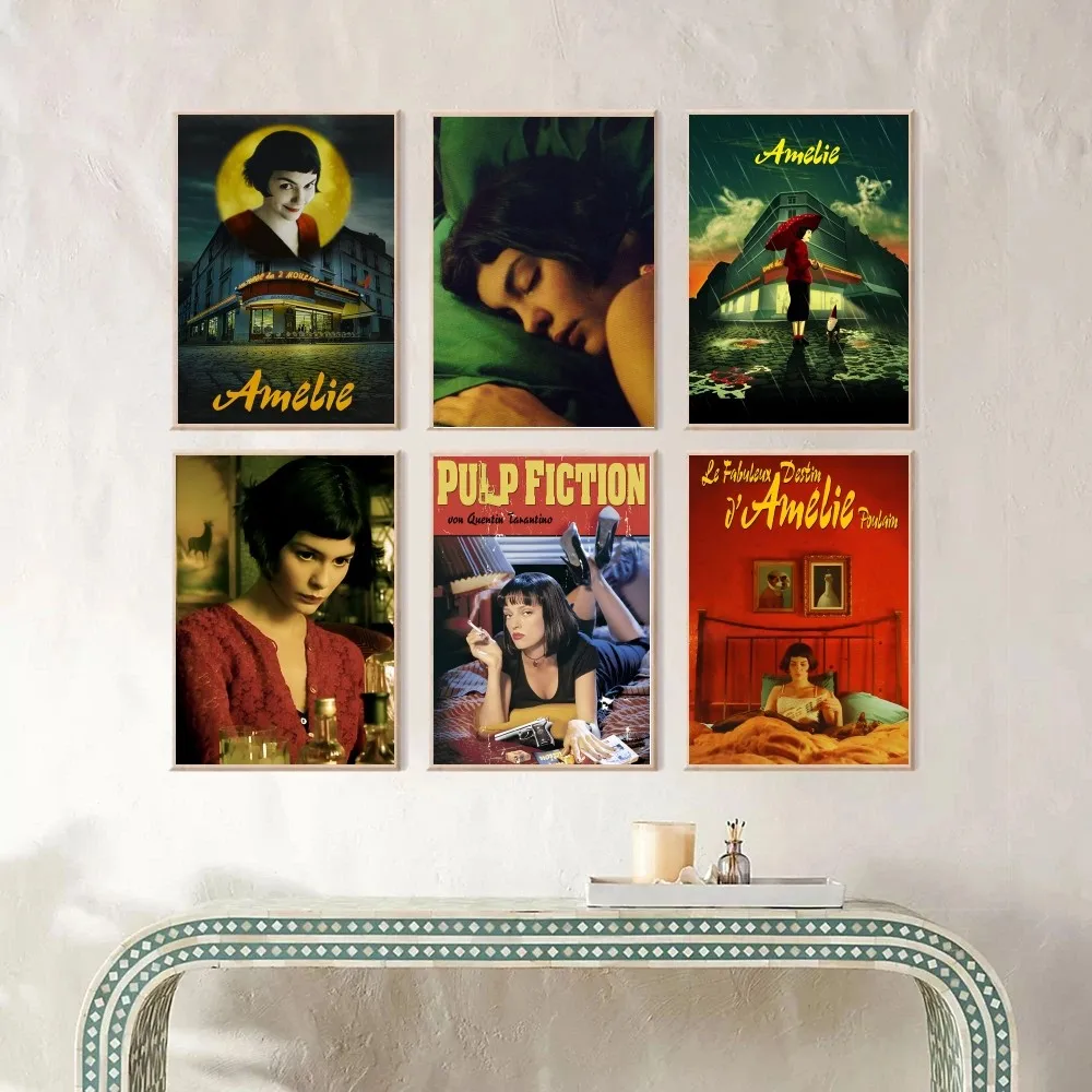 1pc Класически филм Le Fabuleux Destin d'Amélie Poulain Плакат Хартия Печат Начало Всекидневна Спалня Вход Бар Ресторант Кафене