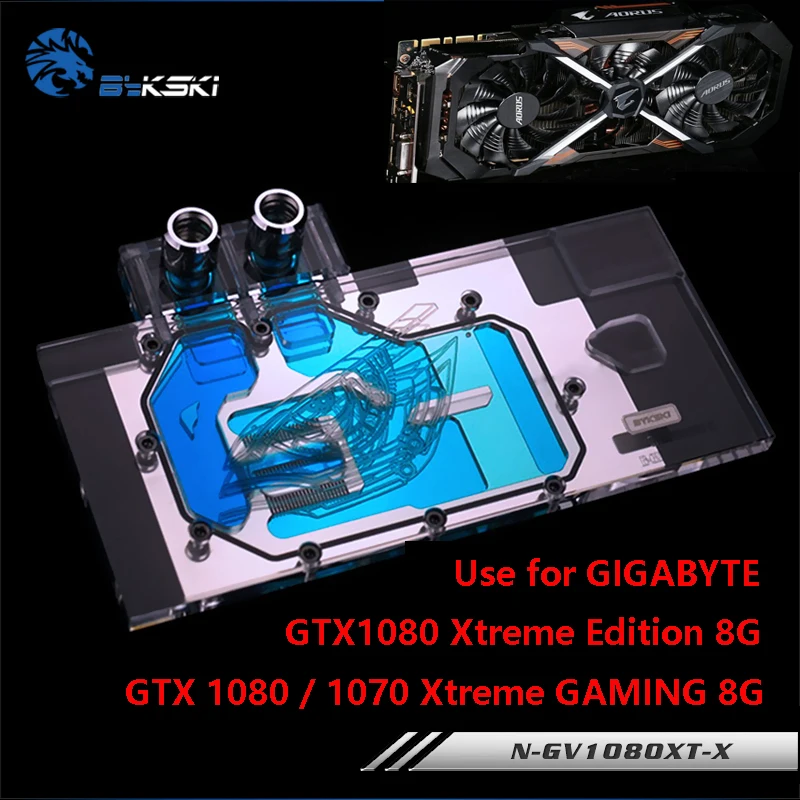 BYKSKI Използване на воден блок за GIGABYTE GTX1080 Xtreme GAMING/N-GV1080XT-X/GTX1070 Xtreme/GTX1070Ti /Пълен капак меден блок RGB