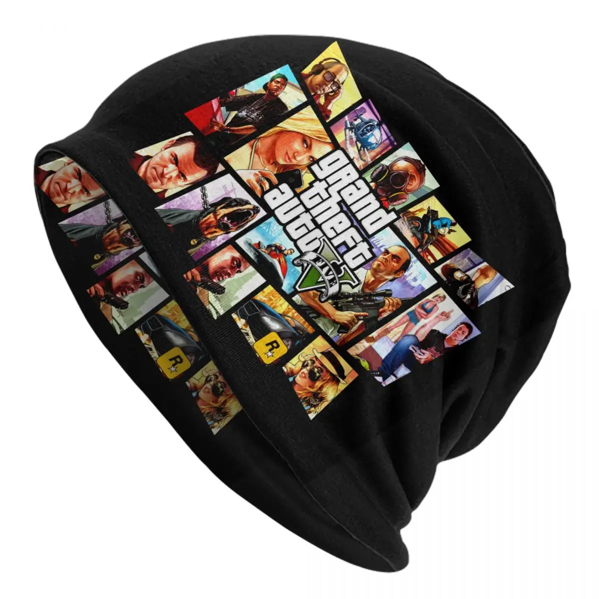 Grand Theft Auto Приключенска игра Skullies Beanies Caps Унисекс Зимна плетена шапка Мода Възрастен GTA Bonnet шапки Външна ски шапка