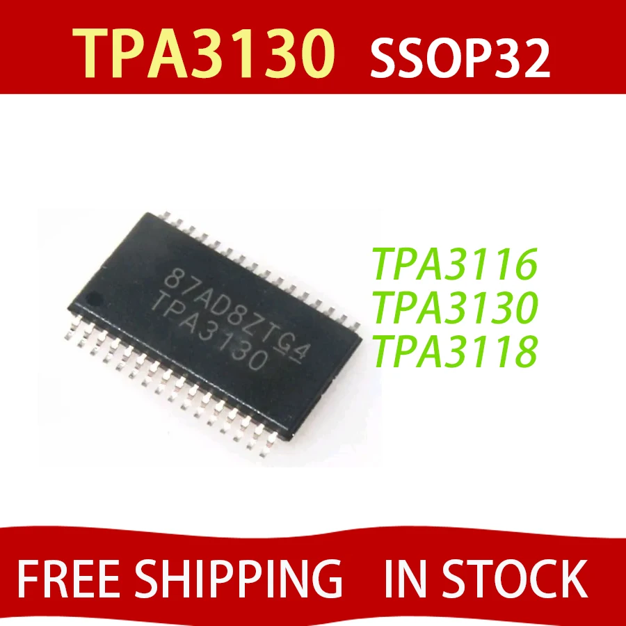 TPA3118D2DAPR TPA3130 TPA3116 TPA3116D TPA3116D HTSSOP32 аудио усилвател клас D IC чип HTSSOP-32 TPA3118 tpa3116 БЕЗПЛАТНА ДОСТАВКА