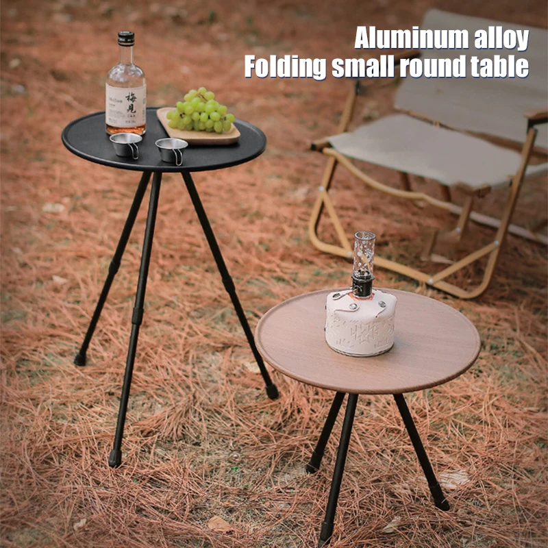 Къмпинг сгъваема маса алуминиева сплав градинска мебел телескопични регулируеми кръгла маса триъгълна лека бюро за къмпинг