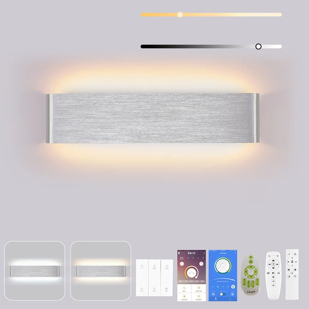 Модерна минималистична LED лампа за стена, вградена в IC чип алуминиева сплав стенен монтаж осветително тяло спалня нощно осветление