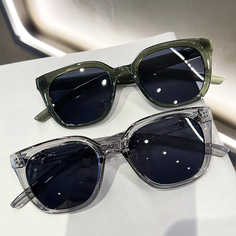 Нови квадратни слънчеви очила жени реколта марка дизайнер котка око слънчеви очила женска мода на открито пътуване огледало Oculos де Сол
