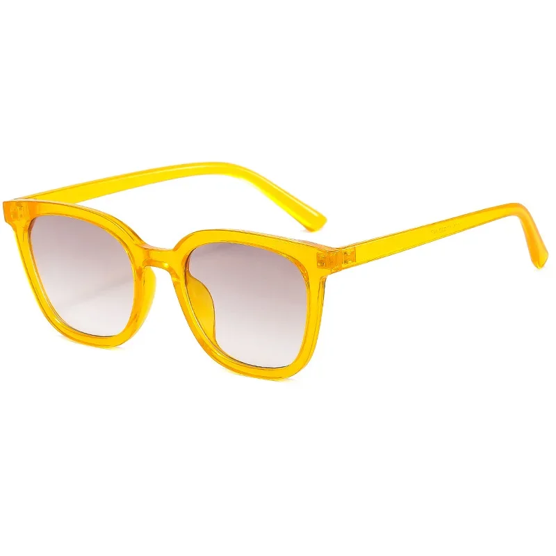 Ретро кръгла рамка сенник очила нетно червено с оранжева тенденция слънчеви очила европейски и американски стил слънчеви очила