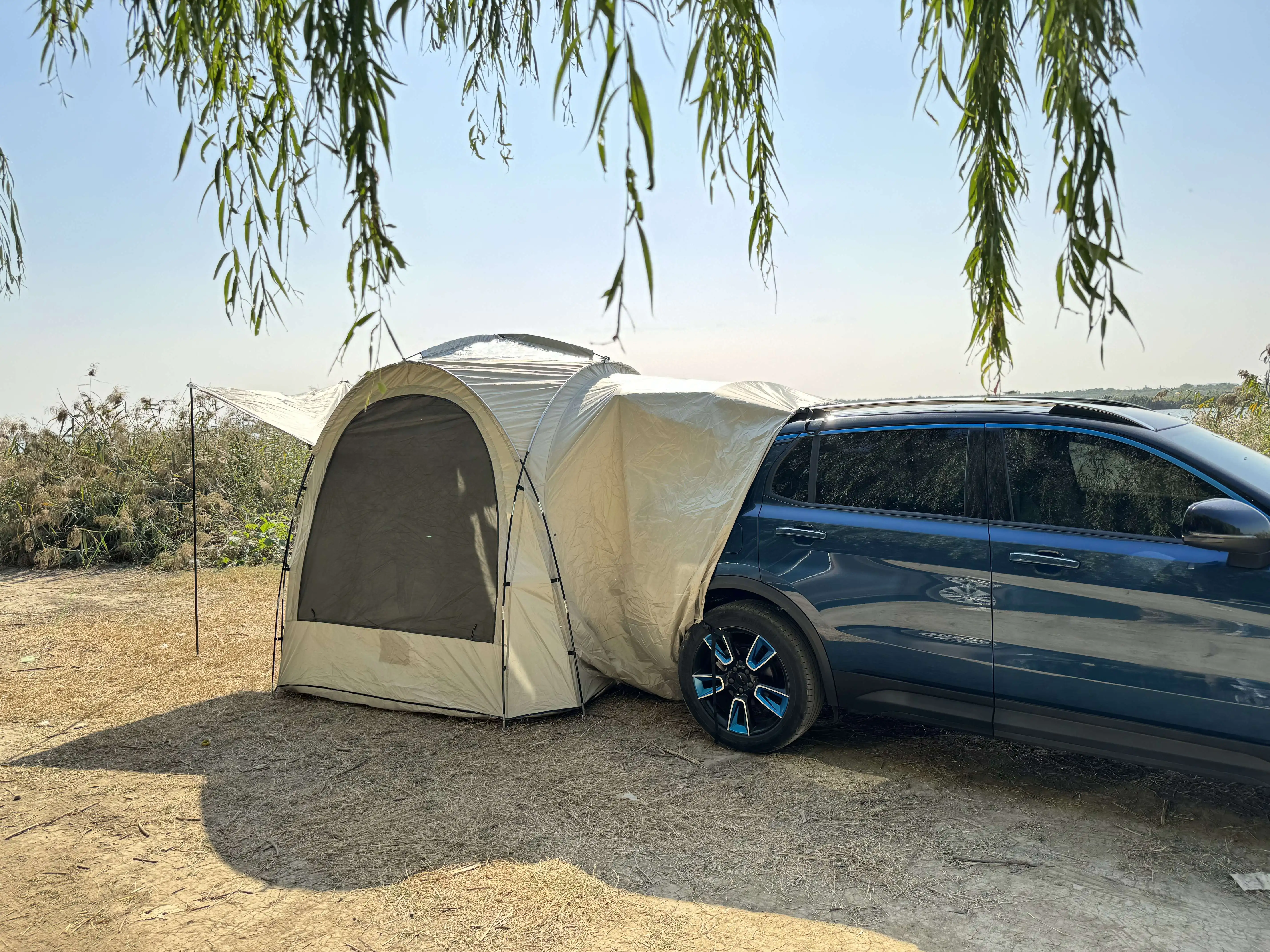 Advanced Car Rear Tent,SUV палатки с панорамни прозорци на люкаCZX-658 бързо отворена палатка за тента на багажника,SUV кола задна палатка