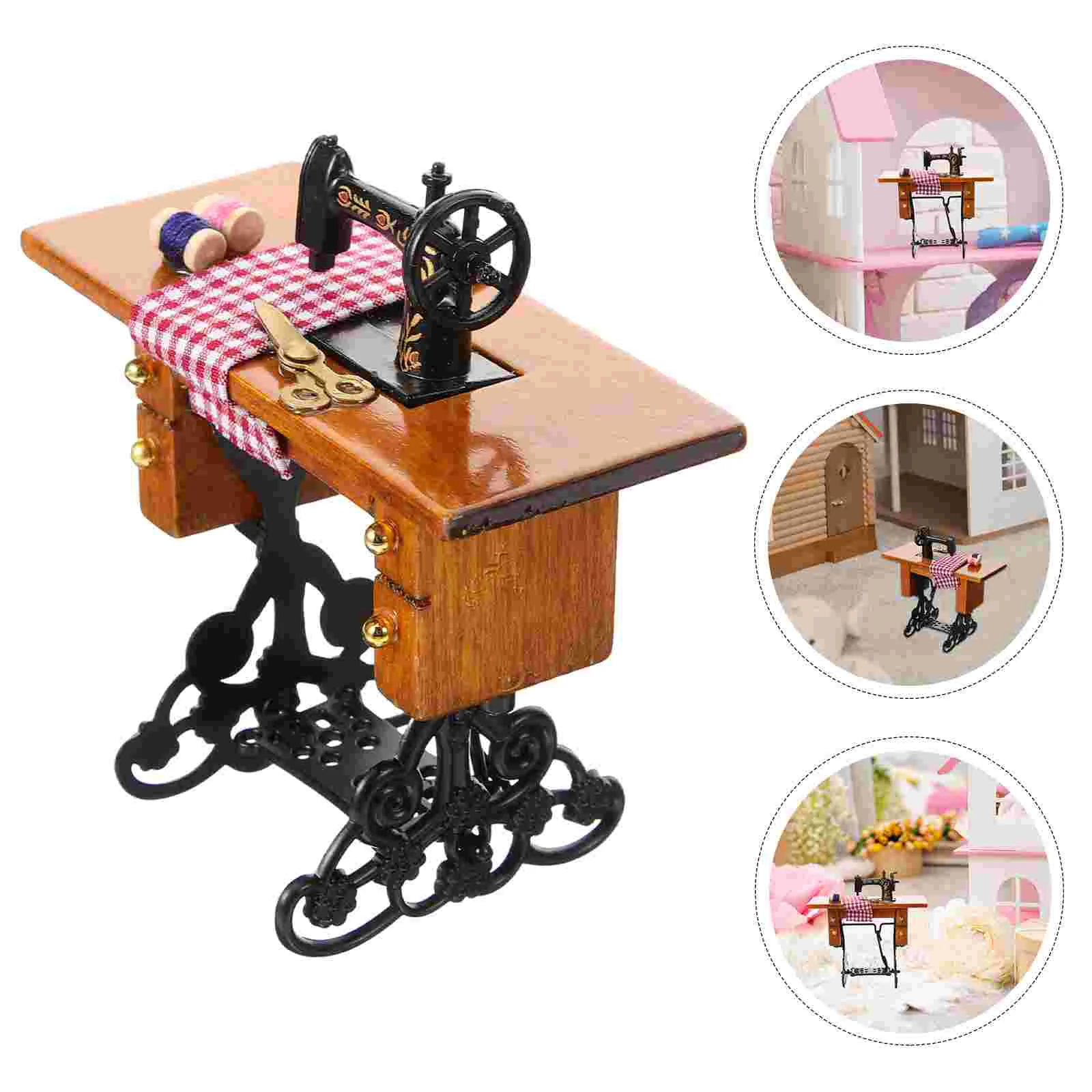 Dollhouse Шевна машина Kid Mini обзавеждане аксесоари мебели декор пластмасова декорация за дете