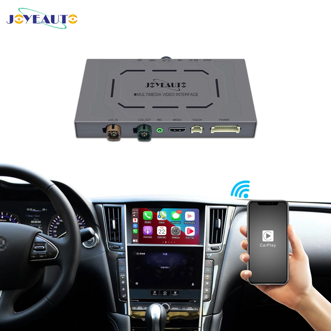 JoyeAuto CarPlay Android Автоматичен безжичен интерфейс за Infiniti Q50 Q60 Q50L QX50
