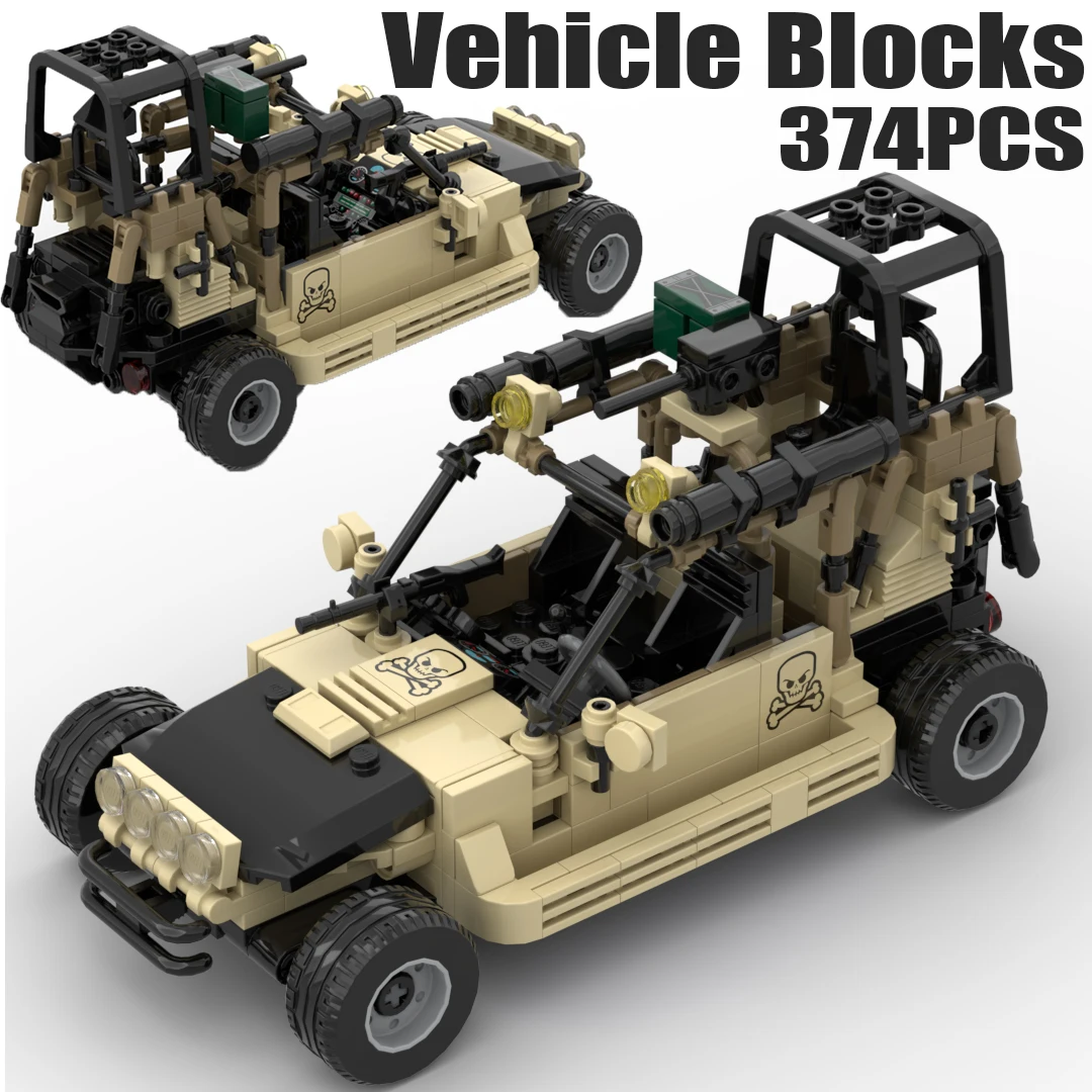 Градски военни офроуд превозни средства модел строителни блокове WW2 армия войник фигури кола камион оръжия MOC тухли Коледни играчки Момчета