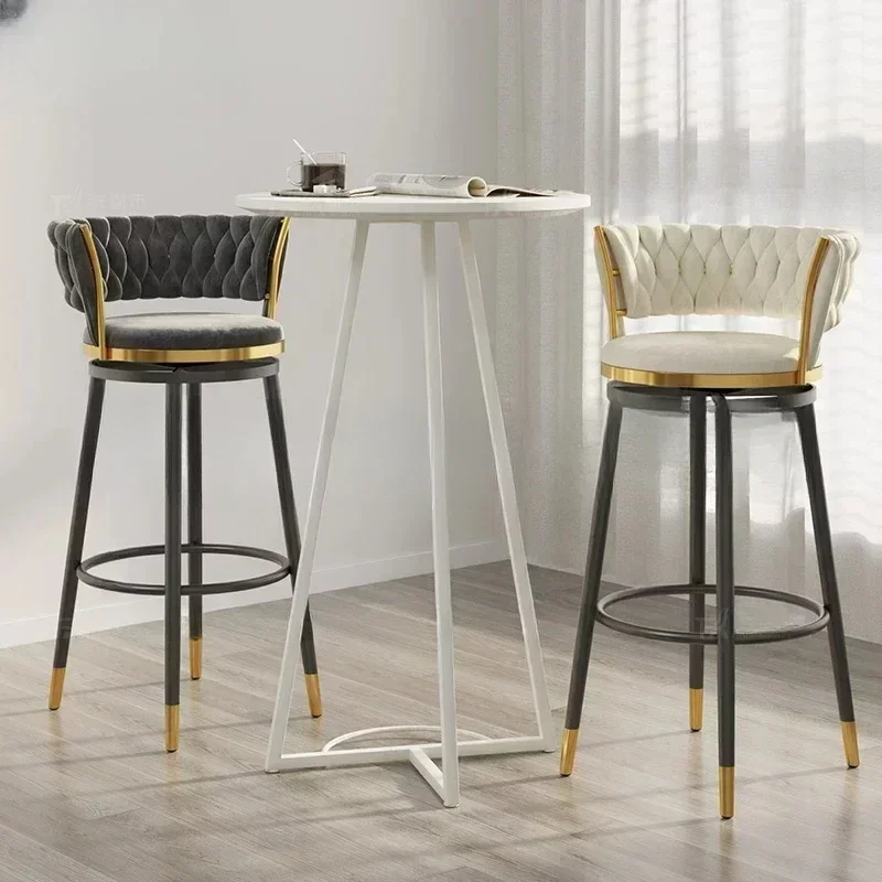 Дизайнер реплика бар стол акцент луксозен метал високо модерен висок грим бар стол брояч Taburete Alto Nordic мебели HDH