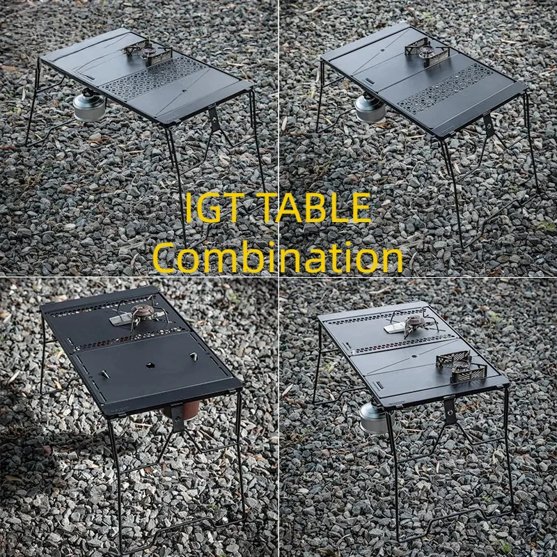 Сгъваема IGT маса на открито къмпинг тактическа маса барбекю пикник алуминиева сплав чай бюро преносим многофункционална единица маса