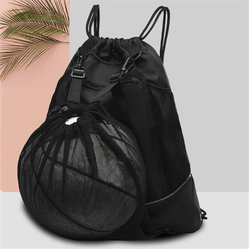 Спортна раница с шнур раница мъжки и дамски спортни раници на открито баскетболна футболна чанта Mochilas Колоездене чанти