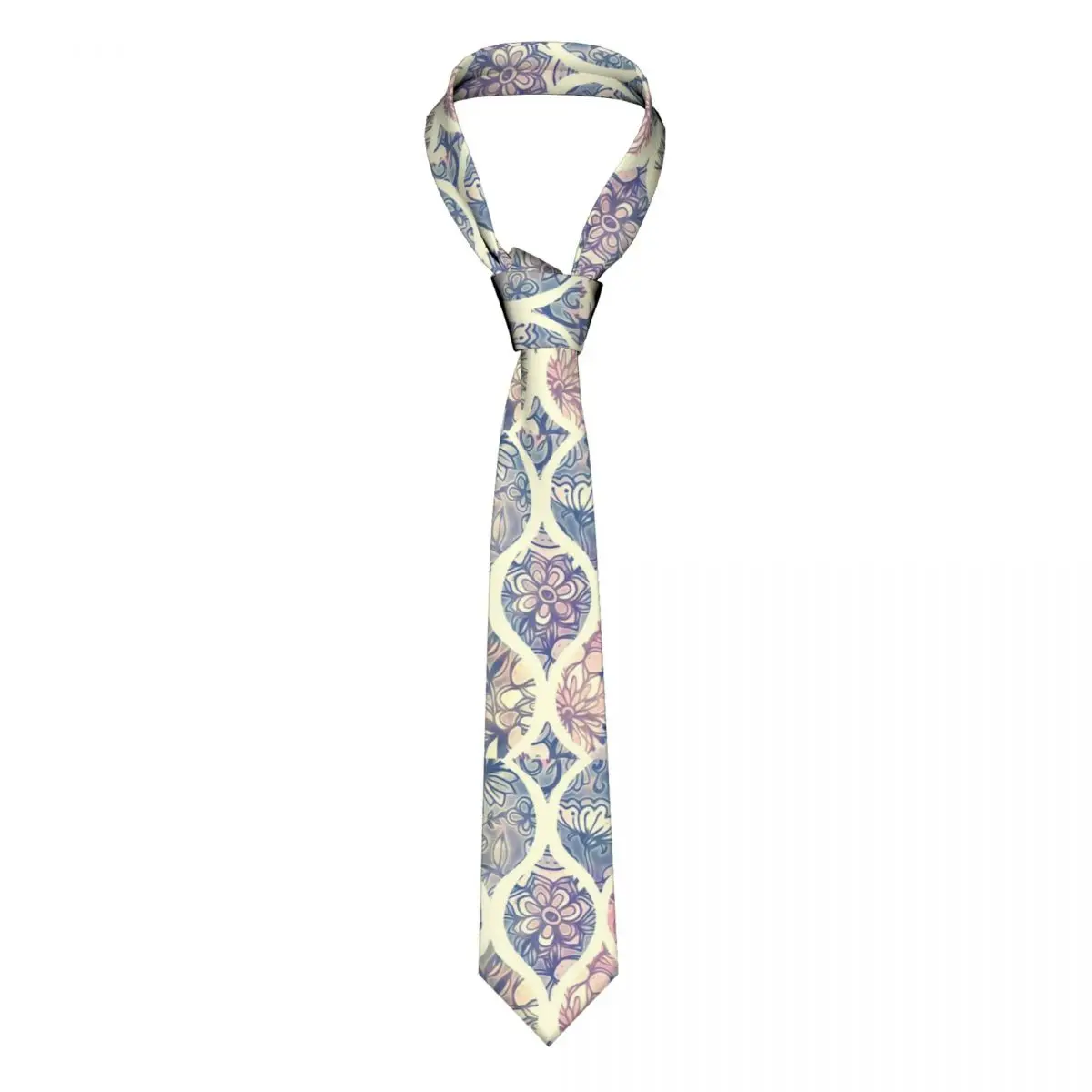 Флорални Ogee в реколта тонове вратовръзка полиестер 8 см марокански стил вратовръзка врата за мъже тънък тесни костюми аксесоари Cravat подарък